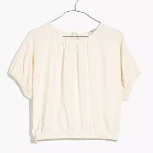 Madewell Linen-Blend Michele Bubble Top